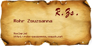 Rohr Zsuzsanna névjegykártya