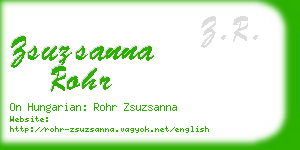 zsuzsanna rohr business card